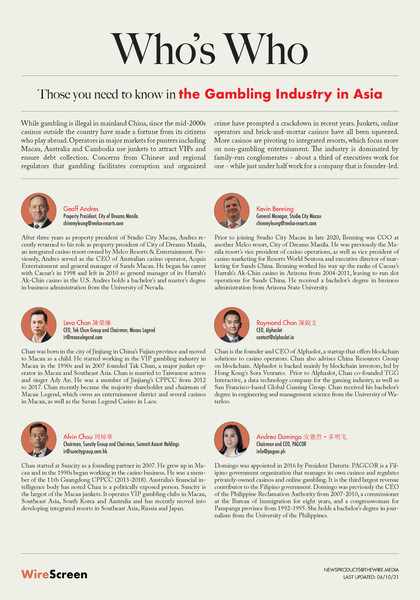 Who's Who: Gambling Industry in Asia